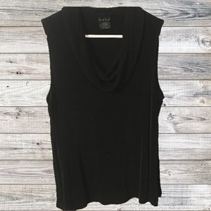West End Black sleeveless scoop neck top (sz L)